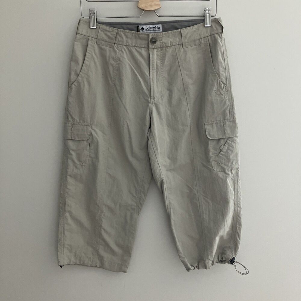 Columbia Titanium Cargo Capri Pants Women's 8 Nylon Cotton Blend